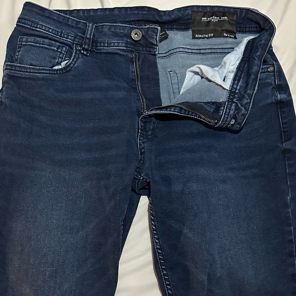 Athletic Fit / Submarine (Deep Blue), 33x30 comfort stretch jeans